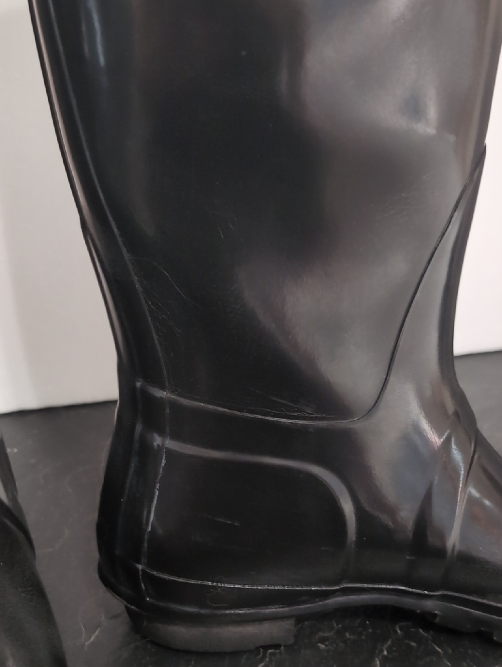 Hunter Classic Tall Black Boots With Boot Inserts Men's Size 8 Women's Size 9 - Picture 6 of 16